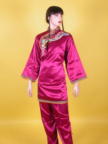 紫緞繡花民初服(立領) CB-92001