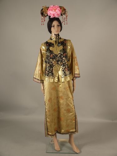 黑金蔥滾金邊旗服背心 CK1-92007