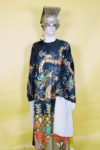 黑緞行龍蟒袍(水袖) CL-86009