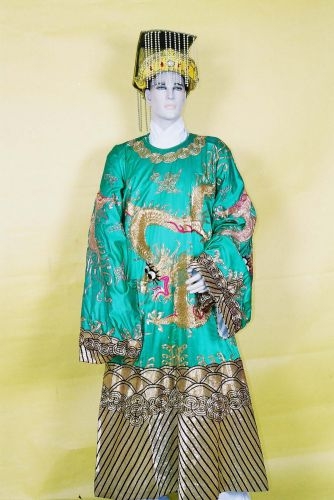 綠緞行龍蟒袍 CL-86011