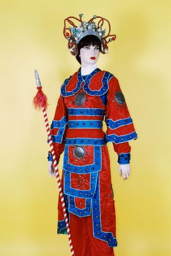 紅緞滾藍邊木蘭服(女) CN1-86001