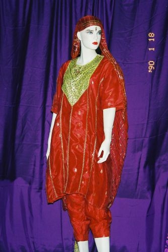紅紗印度服(女)(衣褲頭紗) OA4-86102