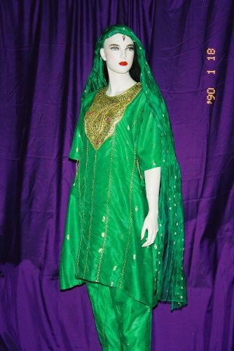 綠紗印度服(女)(衣褲頭紗) OA4-86103