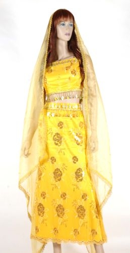 黃紗亮片印度服 OA4-95019