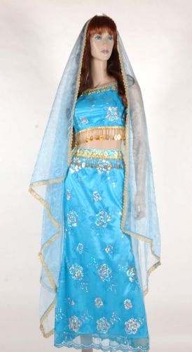 藍紗亮片印度服 OA4-95020