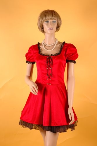 紅色黑蕾絲邊女傭服 PH-96004