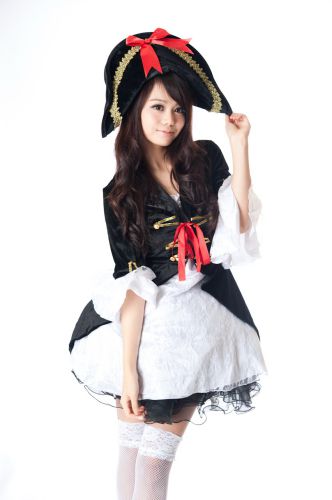 黑白蕾袖女海盜服 PH-99102(複製 1)