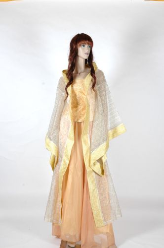 黃紗金蔥改良女古裝(外紗衣裙)F CA-95001