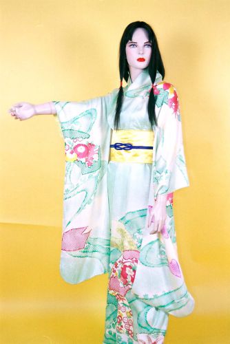 淺綠桃花日本女和服 OA1-89018