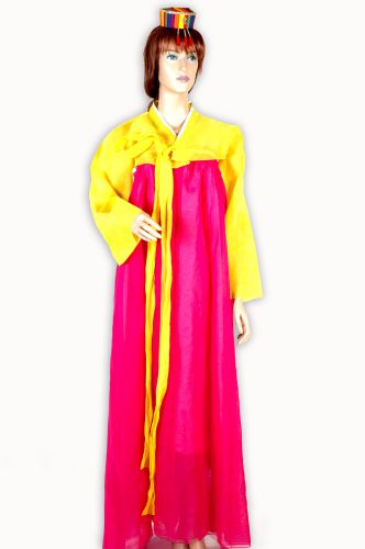 黃桃紗女韓服(衣裙) OA2-92061
