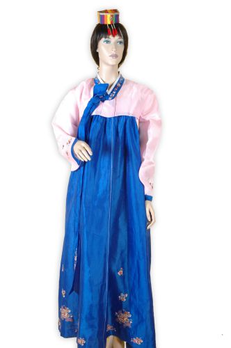 粉藍紗繡花女韓服(衣裙)F OA2-95031