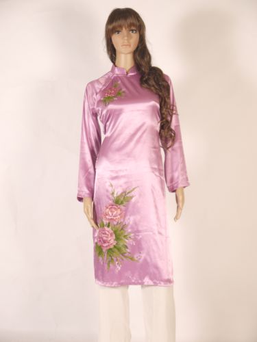 淺紫緞越南服 OA3-96016