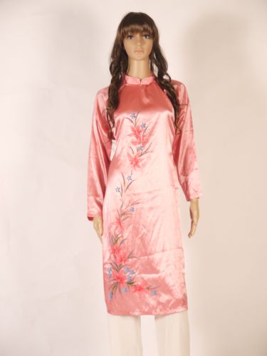 粉桔緞越南服 OA3-96018