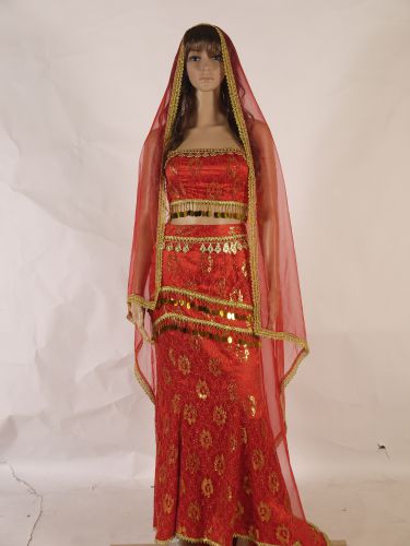 紅紗亮片印度服 OA4-95018