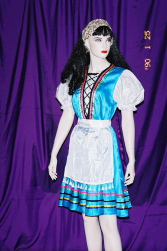 藍緞土風舞(洋裝圍裙) OA5-86151