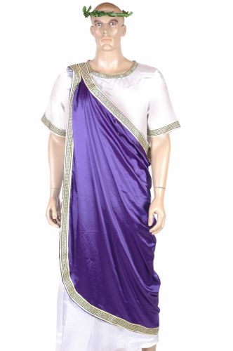 紫緞白袍希臘服(男) OA7-94025