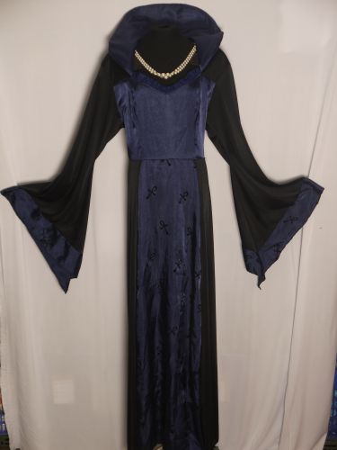 藍黑緞壞皇后服(大尺碼) OB-93038