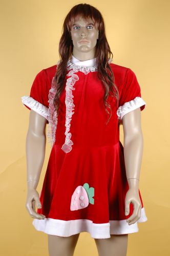 紅絨短洋裝(反串) OB-94029