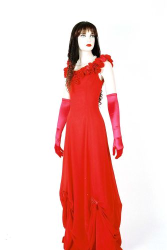 紅紗玫瑰無袖現代晚禮服 PA-90023