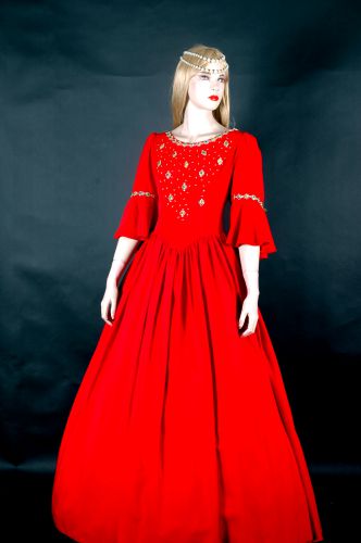 紅緞寶石禮服(超大尺寸) PA-93049