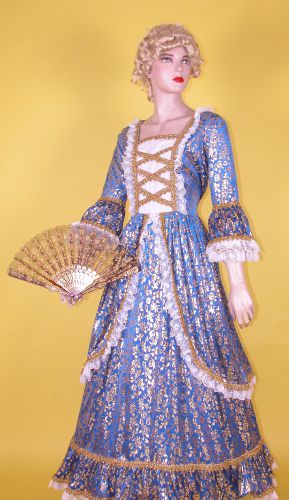 寶藍金蔥蕾絲宮廷禮服 PA-93054